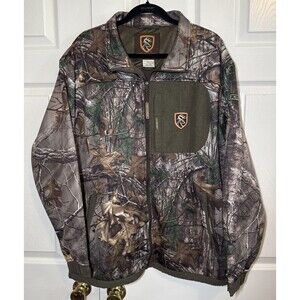 Non-Typical by Drake Camo Realtree Timber Fleece Jacket Men's XL Magna Attach